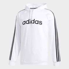 Stay comfy and stylish while working out with these Adidas Essentials 3-stripes pullover fleece hooded sweatshirts! Perfect for men who love sports, these sweatshirts have a classic crew neckline with a drawstring closure and are made of soft cotton blend fleece. ⚽🏀🏈 #adidas #sweatshirt #sportswear #mensfashion #fitness  #adidasEssentials #Hooded #Pullover #Fleece #Sweatshirt #White #Men #adidas #Drawstring #CrewNeck #Striped #eBaySeller Men Adidas, Pullover Fleece, Adidas Mens, Adidas Sweatshirt, Sweatshirt White, Sweat Shirts, White Men, White Box, Mens Essentials