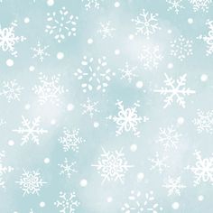 a blue and white background with snow flakes