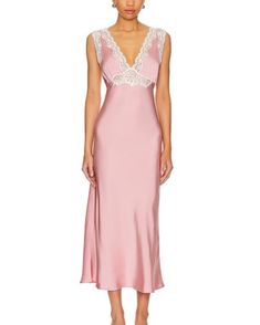 Lovers and Friends - Jordan Midi Dress in Baby Pink