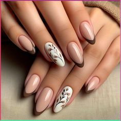 Whether you're looking for minimalist designs or daring colors, get inspired and start your year off with amazing New Year's nails. Plant Nail Ideas, Nails Acrylic French Tip Color, Nail Art Designs Brown, Ongles Beiges, French Manicures, Romantic Nails, Casual Nails, Manicure Nails, New Year's Nails