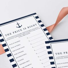 Printable Baby Shower Games for Boys Nautical Baby Shower Invitations, Nautical Bridal Showers, Baby Shower Games Unique, Boy Baby Shower Games, Baby Shower Game Cards, Beach Bridal Showers, Purse Game, Boy Printable, Baby Sprinkle Invitations