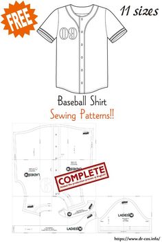 the baseball shirt sewing pattern is shown