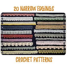 20 narrow edgings crochet patterns