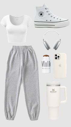 #meinerstershuffle #myfirstshuffle Outfit Ideas With Nike Sweatpants, Girly Products, Adrette Outfits, Simple Outfits For School, Look Legging, Outfit Simple, Teen Outfits, Casual Preppy Outfits, Trendy Outfits For Teens