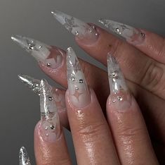 Sliver Nails, Classy Almond Nails, Nail 2024, Airbrush Nails, Pedicure Manicure, Basic Nails, Blush Nails, Shiny Nails