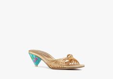 It’s 5 o’clock somewhere… Done in metallic leather our tiki umbrella sandals are just the splash of fabulous your look needs. | Kate Spade Tiki Sandals, Light Gold/Pink - 7.5 Tiki Umbrella, 5 O Clock Somewhere, 5 O Clock, Festival Shop, Hot Bags, Window Shopping, O Clock, Metallic Leather, Summer Essentials