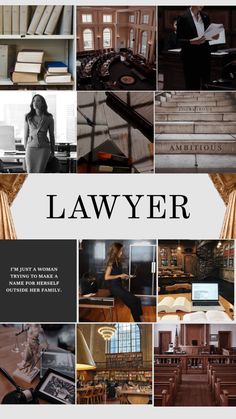 a collage of photos with the words lawyer on them and images of people working at their desks