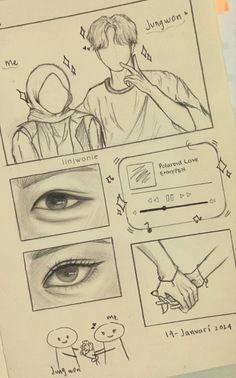 a drawing shows how to draw an eye