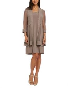 Embellished Dress & 3/4-Sleeve Jacket | macys.com Drawstring Shirt, Blush Beauty, Mesh Jacket, Velvet Heart, Review Dresses, Embellished Dress, Nordstrom Dresses, Dress Accessories, Sleeve Dress