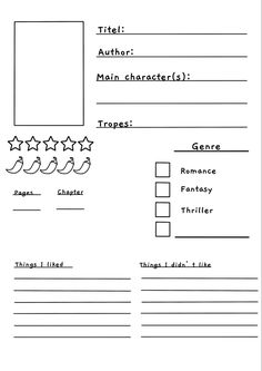 the worksheet for reading and writing with stars on it, including five stars