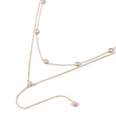 This layered necklace is made for each other. Consisting two solitaire necklace styles, mix and match with our patented design. Crystal Choker Crystal Diameter 5mm Adjustable chain: 13-16in (33-40cm), 15-18in (38-46cm) Lariat Necklace Drop Height 3.5in (8.9cm) Adjustable chain: 15-17in (38-43cm) Gold Vermeil Cubic Zirconia Hypoallergenic, lead and nickel free #062G-321G Necklace Styles, Made For Each Other, Layered Choker Necklace, Silver Necklace Set, Solitaire Necklace, Layered Chokers, Minimal Necklace, Layered Necklace Set, Choker Necklace Set