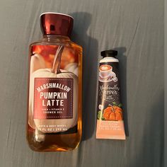 This Is A Shower Gel And Hand Cream From Bath And Body Works In The Scent Marshmallow Pumpkin Latte. The Notes Are Pumpkin Latte, Toasted Marshmallow, Creamy Sandalwood And Praline Musk. Fall Appreciation Gifts, Fall Bath And Body Works, Marshmallow Pumpkin Latte, Marshmallow Pumpkin, Pumpkin Latte, Toasted Marshmallow, Fall Scents, Baby Shower Fall, Appreciation Gifts