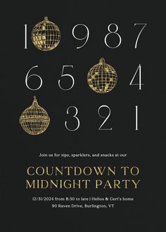 Countdown to midnight - new year invitation  #invitations #printable #diy #template #newyear #party Butterfly Birthday