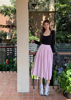 The perfect pink midi skirt for spring! With a pleated flare silhouette, side pockets and concealed back zipper, this skirt mixes and matches easily, and looks cute all day. Lined. S: 25" waist, 29.5" lengthM: 26.5" waist, 29.5" lengthL: 28" waist, 30" lengthXL: 29.5" waist, 30" length White Shirt Pink Skirt, Pink Pleated Midi Skirt With Lining, Pink Midi Length Pleated Lined Skirt, Pink Pleated Skirt Outfit, Pink Pleated A-line Skirt, Pink Midi-length Pleated Skirt For Spring, Pink Pleated Midi Skirt, Light Pink Skirt, Pink Skirt Outfits