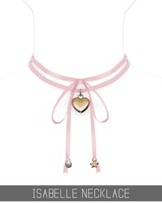 a woman wearing a pink choker with hearts and stars on it