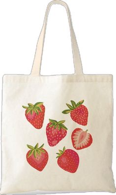 Strawberry Tote Bag, Diy Ideas, Tote Bags, Free Design, Tool Design, Created By, Tote Bag, Collage, Stars