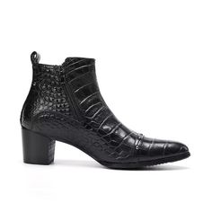 The Eldorian Fieralis Business Slip-Ons are ankle-height dress boots crafted from genuine cow leather with a genuine pigskin leather lining, featuring a convenient slip-on closure for easy wear. Timeless Boots, Men's Wedding Shoes, Short Leather Boots, Mens Cowboy Boots, Sophisticated Dress, Dress Boots, High Heel Boots Ankle, Business Dresses, Black Slip Ons