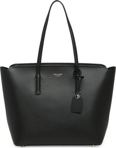 kate spade new york margaux large leather tote bag | Nordstromrack Kate Spade Designer Tote Shoulder Bag, Kate Spade Leather Tote Shoulder Bag, Kate Spade Black Tote Satchel, Kate Spade Tote Kate Spade New York, Kate Spade Tote Shoulder Bag For On-the-go, Kate Spade Tote Bag, Kate Spade Totes, Large Leather Tote Bag, Large Leather Tote