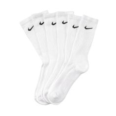 White Nike Crew Socks, Long White Nike Socks, Preppy Nike Socks, Nike Pro Socks, Nike White Socks, Preppy Socks, Socks Png, White Nike Socks, Wishlist Clothes