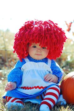 Hahah Raggedy Ann Costume, Baby Kostüm, Handmade Costumes, Cool Baby, Girl Halloween, Fantasias Halloween, Cute Costumes