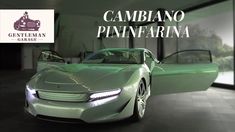 a car is shown with the caption cambiano pinnfarina