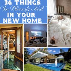 the inside of a house with pictures and text that says, 30 things you seriously need in your new home