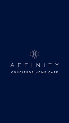 the logo for affinity, a conference home care