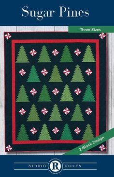 the book cover for sugar pines, featuring an image of a quilted christmas tree