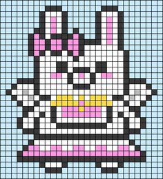 a cross stitch pattern with an image of a cat in pink and black on it