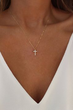 Dainty Cross Necklace, Diamond Cross Necklaces, Gold Cross Necklace, Diamond Cross Pendants, A Necklace, Gold Cross, Religious Jewelry, Silver Cross, Dainty Necklace