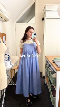 Melody (@soften_studio) • Instagram photos and videos Simple Cotton Dress Pattern, Sewing Inspiration Clothes, Linen Dress Sewing, Sewing Patterns Dress, Summer Dress Sewing Pattern, Summer Dress Sewing, Summer Dress Pattern, Feminine Casual, Set Outfits