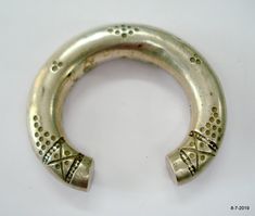 "Vintage Antique collectible tribal old silver Bracelet / Bangle (Kara) from Rajasthan India. Worn by tribal people of Rajasthan. Nice design Great piece for ethnic jewellery collection. Note - Please check pictures carefully for more detail. Inner circumference without open part - 14 cm (5.5\") width max.- 18.5 mm weight - 98 grams material - silver & original old worn piece." Traditional Handmade Bangle For Rituals, Handmade Traditional Bangle For Rituals, Traditional Ceremonial Cuff Bracelet With Tilla, Traditional Cuff Bracelet For Rituals And Festivals, Traditional Engraved Brass Bangle, Traditional Antique Silver Bangle With Oxidized Finish, Traditional Bangle Cuff Bracelet, Traditional Silver Round Cuff Bracelet, Traditional Silver Bangle For Festival