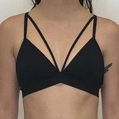 Fitted Triangle Top Sports Bra With Removable Pads, Fitted Strappy Swimwear For Workout, Summer Fitted Swimwear With Light Support, Fitted Swimwear With Light Support For Summer, Fitted Sports Bra With Multiple Straps For Yoga, Sports Bra With Multiple Straps And Stretch, Stretch Sports Bra With Multiple Straps, Sporty Sports Bra With Multiple Straps, Sporty Sports Bra With Multiple Straps For Yoga