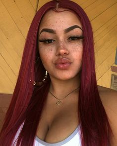 Red Hair Baddie, Red Hair Hairstyles, Red Long Hair, Red Wigs, Lavender Buds, Baddie Hairstyles, Naha, Hair Inspo Color