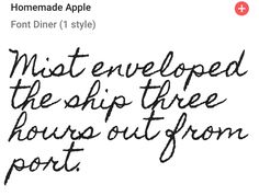 some type of handwriting that has been written in black ink on a white paper with the words, most envelopeed the ship three hours out from port