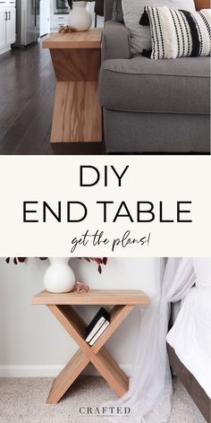 the diy end table is perfect for any living room