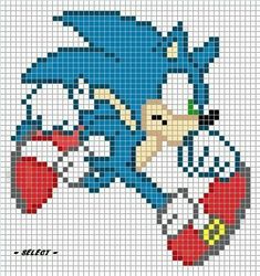 a cross stitch pattern of sonic the hedgehog