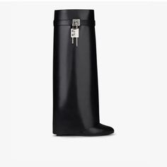 Givenchy Shark Boots Black Givenchy Boots, Givanchi Boot Outfit, Givenchy Accessories, Black Knee Boots, Givenchy Shoes