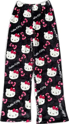 Cartoon Pajama Pants, Hello Kitty Pajama Pants, Christmas Pajama Pants, Pajama Bottoms Womens, Christmas Festivities, Hello Kitty Characters, Cute Pants, Kawaii Cartoon, Flannel Pajamas