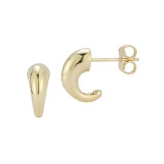 Bold and stackable, these LUMINOR GOLD earrings complete any look. Bold and stackable, these LUMINOR GOLD earrings complete any look. Length: 0.45 in. Backings: post Metal: 14k gold Finish: polished Packaging: velvety pouch Size: One Size. Color: Yellow. Gender: female. Age Group: adult. Modern Stackable Gold Earrings, Gold Small Hoop Stackable Earrings, Everyday Yellow Gold Clip-on Huggie Earrings, Chic Yellow Gold Tarnish-resistant Huggie Earrings, Nickel-free Yellow Gold Plated Huggie Earrings, Modern Yellow Gold Nickel-free Huggie Earrings, Cheap Yellow Clip-on Earrings For Women, Post Metal, Huggie Hoop Earrings