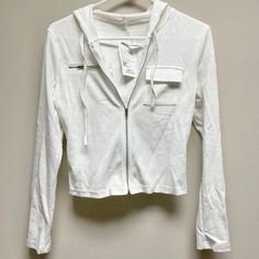 Sweetown White Zip Up Hooded Jackets Women Solid Ribbed Basic Long Sleeve Autumn Tops With Pockets Nwt. Ordered From Aliexpress. Womens Size Large. Paid $20 For It. Cotton And Spandex Material Autumn Tops, North Face Pullover, Patagonia Shirts, Victoria Secret Hoodies, Jackets Women, Sweatshirt Zipper, Basic Long Sleeve, Striped Sleeve, Women Hoodies Sweatshirts