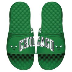 Slide into a comfortable pair of sandals and gear up for Chicago Bulls game day at the same time with the Split Slide Sandals from ISlide.