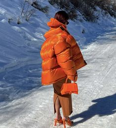 Nicole Careri, Snow Fits, Orange Fits, High Fashion Models, Monochrome Fashion, Fashion Mood Board, Models Off Duty, Alternative Outfits