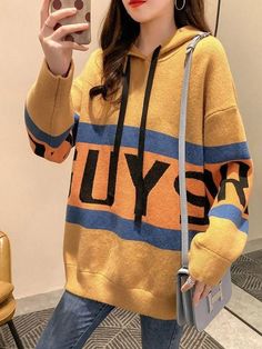 568062 Yellow Letter Print Sweatshirt For Fall, Yellow Long Sleeve Sports Sweatshirt, Orange Hooded Sweatshirt With Letter Print, Orange Hooded Hoodie With Letter Print, Orange Letter Print Sweatshirt For Winter, Trendy Orange Winter Hoodie, Yellow Long Sleeve Hoodie For Winter, Yellow Long Sleeve Hoodie, Yellow Hoodie With Drawstring For Outdoor