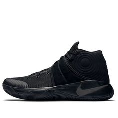 Nike Kyrie 2 'Triple Black' 819583-008 (SNKR/Basketball) Black Basketball Shoes With Boost Midsole For Sports, Black Basketball Sneakers With Boost Midsole, Black Mid-top Basketball Shoes, Nike Black Basketball Shoes, Sporty Black High-top Basketball Sneakers, Black Sporty High-top Basketball Sneakers, Black High-top Sneakers For Basketball, Nike Black Basketball Sneakers, Nike Black Functional Basketball Shoes