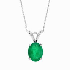 This gleaming pendant necklace showcases an oval cut emerald set in 14k gold. Handcrafted details and a high-quality emerald make this pendant easy to style. Wear it on its own or layer it with additional necklaces for a trendy look. Emerald Pendant Necklace, Emerald Set, Emerald Necklace Pendant, Emerald Pendant, Precious Gemstones, Rope Chain, Spring Rings, Gemstone Necklace, Oval Cut