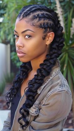 Goddess Cornrow Braids, Cornrows And Curls, Four Braids Cornrow, Goddess Cornrows, Black Cornrows, Butterfly Braids, Afro Styles, Hair Braid Patterns, Two Braid Hairstyles