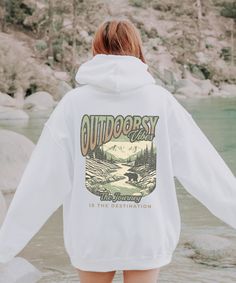 Embrace the essence of nature with our Outdoorsy Sweatshirt, a cozy and stylish addition to your outdoor wardrobe. Crafted for the adventurous spirit with a Gorpcore touch, this Naturecore Indie sweatshirt is the perfect blend of comfort and Granola Girl Aesthetic, making it an ideal choice for your next camping outfit. Printed on super soft and comfortable Gildan 18500 hooded sweatshirt! ★Hoodie Features★ ~ 50% cotton, 50% polyester ~ Medium-heavy fabric (8.0 oz/yd² (271.25 g/m ~ Loose fit ~ Sewn-in label ~ Runs true to size ★About The Process!★ * This item is made to order using DTG, direct-to-garment printing * Fabric is manufactured in an eco-friendly process through water reduction, energy reduction and virtually zero waste (great for the planet)! * Shirts are a relaxed Unisex fit * F Casual Hooded Sweatshirt For Outdoor, Casual Hoodie For Outdoor, Casual Sweatshirt For Outdoor Winter Activities, Casual Winter Sweatshirt For Outdoor Activities, Trendy Long Sleeve Hoodie For Outdoor, Casual Fall Hoodie For Outdoor Activities, Casual Long Sleeve Hoodie For Outdoor, Fall Hoodie Top For Outdoor, Hoodie Top For Outdoor Fall Activities