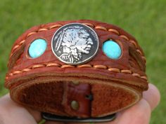 Adjustable Blue Engraved Cuff Bracelet, Artisan Adjustable Round Cuff Bracelet, Adjustable Turquoise Leather Bracelet With Concho, Adjustable Stamped Turquoise Bracelets, Adjustable Turquoise Cuff Bracelet With Concho, Adjustable Turquoise Stamped Bracelets, Adjustable Hand Tooled Turquoise Cuff Bracelet, Adjustable Hand-tooled Turquoise Cuff Bracelet, Artisan Adjustable Concho Cuff Bracelet