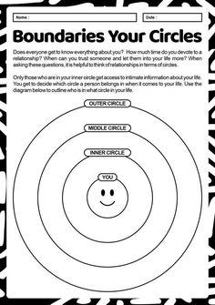 14 Relationship Circles Worksheet Relationship Circles Activity, What Is Play Therapy, Relationship Building Activities Kids, Womens Circle Activities, School Social Work Activities, Reflection Activity, Aesthetic Planners